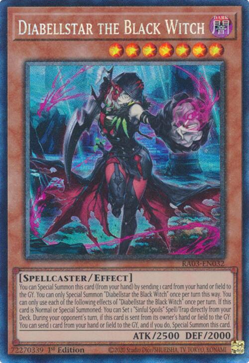 Diabellstar the Black Witch (CR) [RA03-EN032] Prismatic Collector's Rare | RetroPlay Games