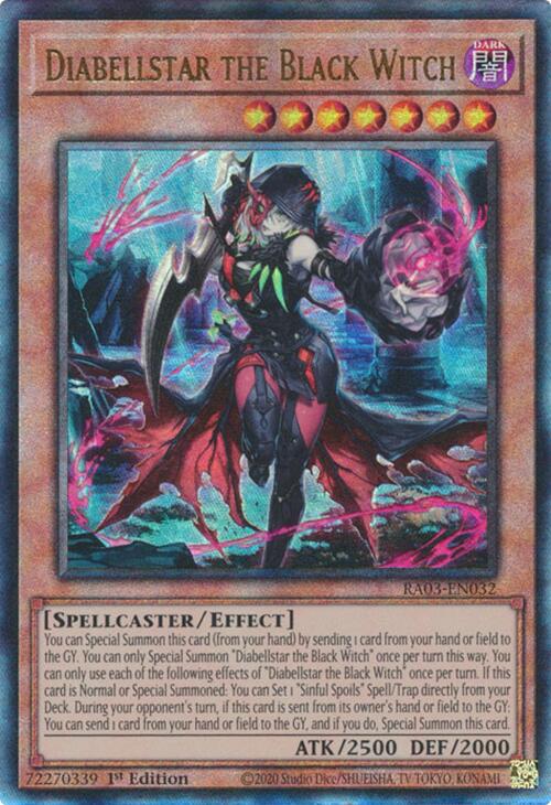 Diabellstar the Black Witch (UTR) [RA03-EN032] Prismatic Ultimate Rare | RetroPlay Games