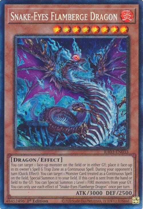 Snake-Eyes Flamberge Dragon (CR) [RA03-EN033] Prismatic Collector's Rare | RetroPlay Games