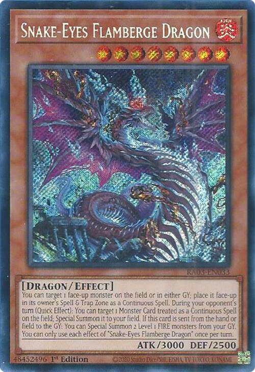 Snake-Eyes Flamberge Dragon (Secret Rare) [RA03-EN033] Secret Rare | RetroPlay Games