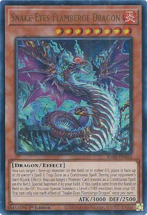 Snake-Eyes Flamberge Dragon (UR) [RA03-EN033] Ultra Rare | RetroPlay Games