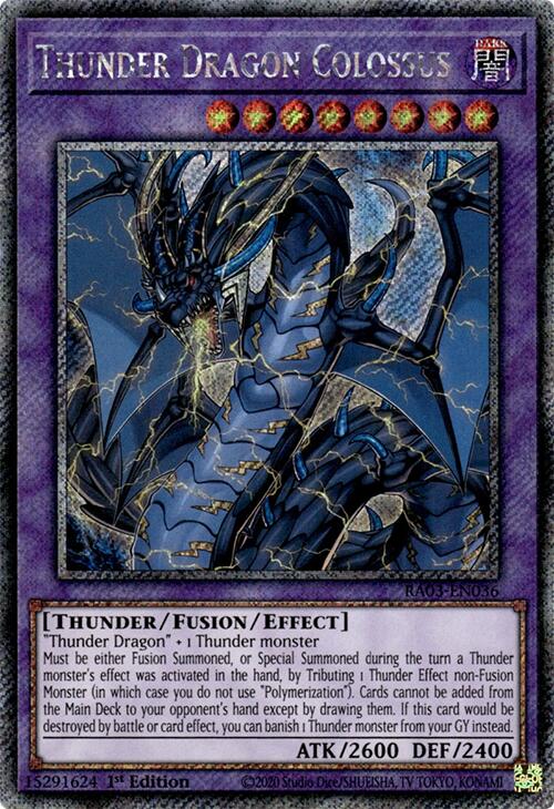 Thunder Dragon Colossus (Platinum Secret Rare) [RA03-EN036] Platinum Secret Rare | RetroPlay Games