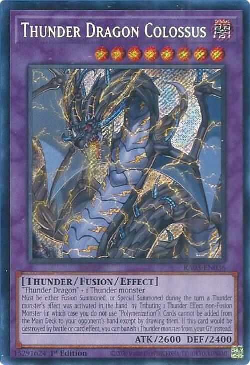 Thunder Dragon Colossus (Secret Rare) [RA03-EN036] Secret Rare | RetroPlay Games