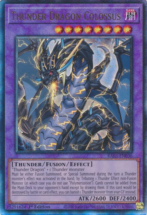 Thunder Dragon Colossus (UTR) [RA03-EN036] Prismatic Ultimate Rare | RetroPlay Games