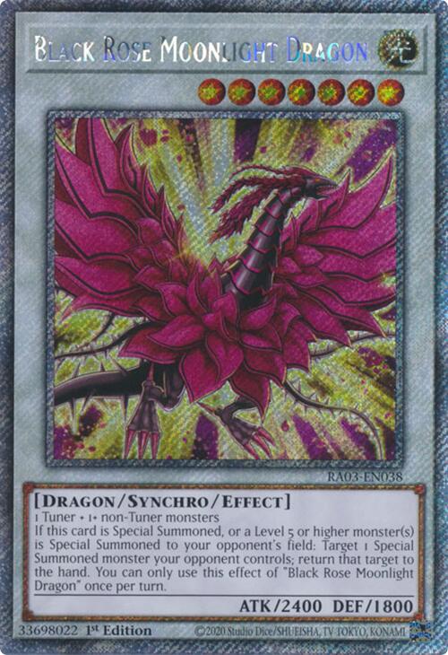 Black Rose Moonlight Dragon (Platinum Secret Rare) [RA03-EN038] Platinum Secret Rare | RetroPlay Games