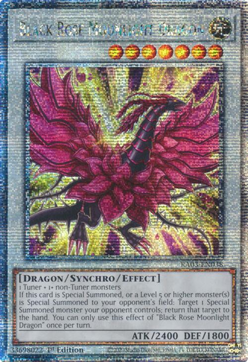 Black Rose Moonlight Dragon (Quarter Century Secret Rare) [RA03-EN038] Quarter Century Secret Rare | RetroPlay Games