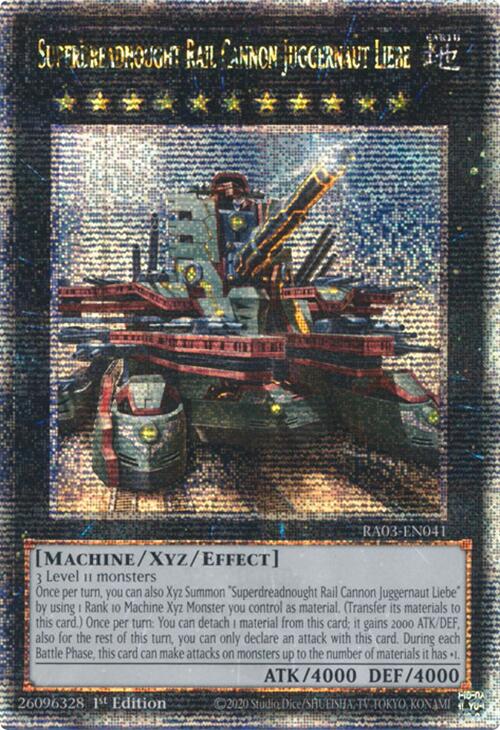 Superdreadnought Rail Cannon Juggernaut Liebe (Alternate Art) (Quarter Century Secret Rare) [RA03-EN041] Quarter Century Secret Rare | RetroPlay Games