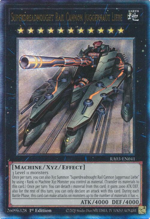 Superdreadnought Rail Cannon Juggernaut Liebe (UTR) [RA03-EN041] Prismatic Ultimate Rare | RetroPlay Games