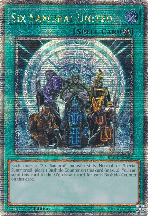 Six Samurai United (Quarter Century Secret Rare) [RA03-EN054] Quarter Century Secret Rare | RetroPlay Games