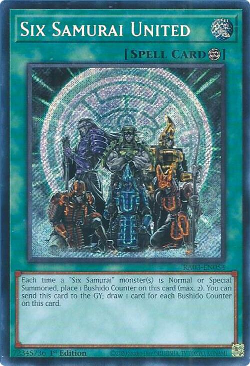 Six Samurai United (Secret Rare) [RA03-EN054] Secret Rare | RetroPlay Games