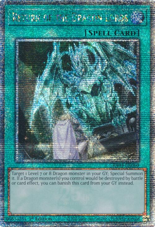 Return of the Dragon Lords (Quarter Century Secret Rare) [RA03-EN060] Quarter Century Secret Rare | RetroPlay Games