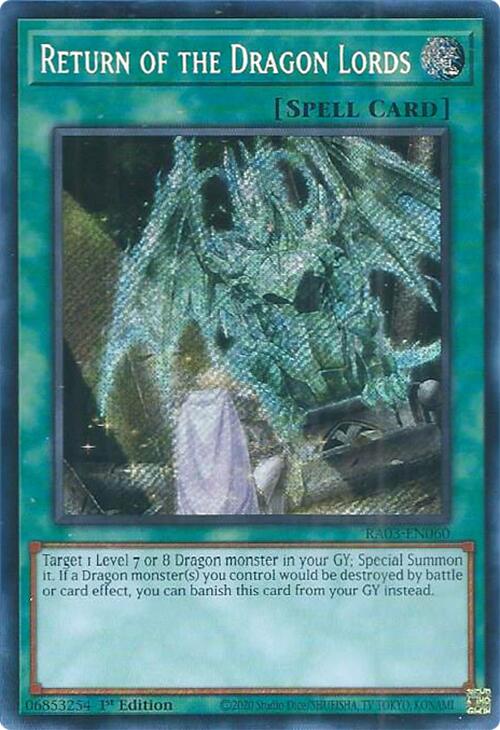 Return of the Dragon Lords (Secret Rare) [RA03-EN060] Secret Rare | RetroPlay Games