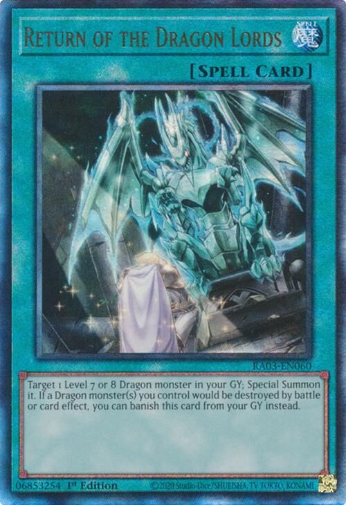 Return of the Dragon Lords (UTR) [RA03-EN060] Prismatic Ultimate Rare | RetroPlay Games