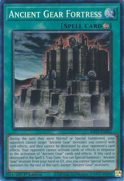 Ancient Gear Fortress (CR) [RA03-EN062] Prismatic Collector's Rare | RetroPlay Games