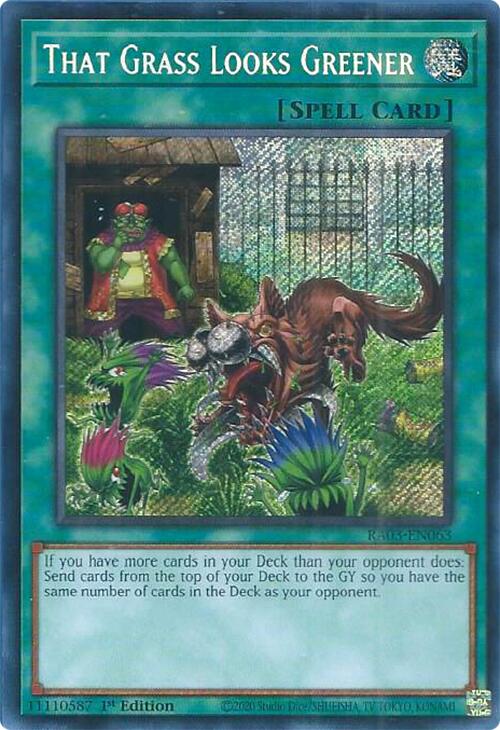 That Grass Looks Greener (Secret Rare) [RA03-EN063] Secret Rare | RetroPlay Games