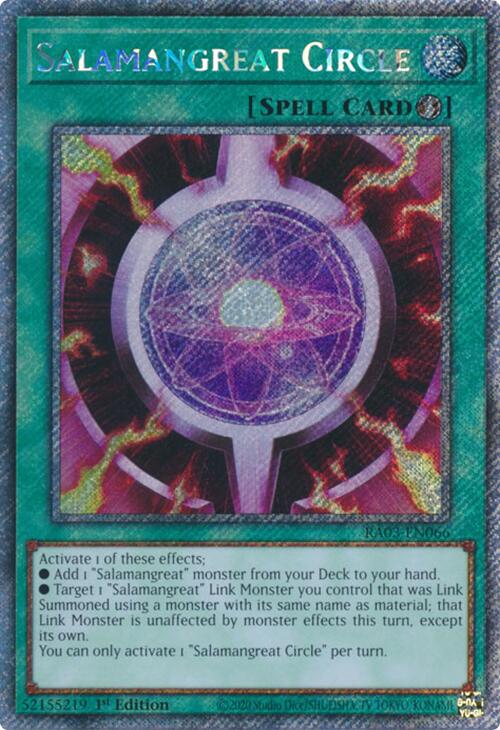 Salamangreat Circle (Platinum Secret Rare) [RA03-EN066] Platinum Secret Rare | RetroPlay Games