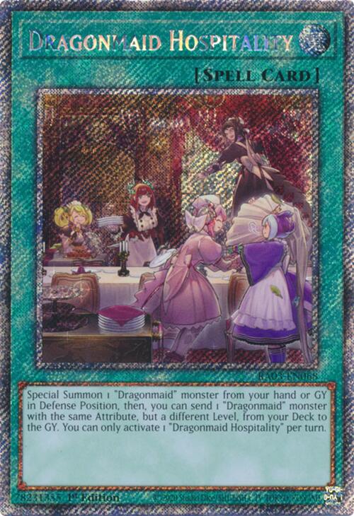 Dragonmaid Hospitality (Platinum Secret Rare) [RA03-EN068] Platinum Secret Rare | RetroPlay Games