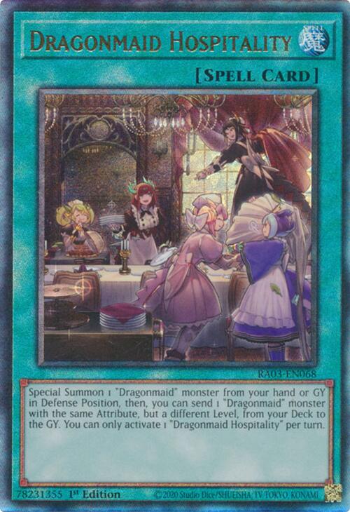 Dragonmaid Hospitality (UTR) [RA03-EN068] Prismatic Ultimate Rare | RetroPlay Games