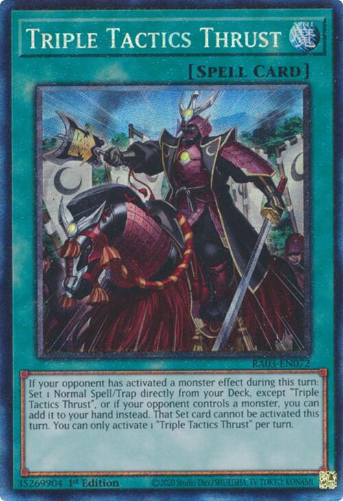 Triple Tactics Thrust (CR) [RA03-EN072] Prismatic Collector's Rare | RetroPlay Games