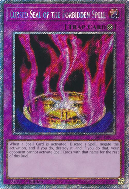 Cursed Seal of the Forbidden Spell (Platinum Secret Rare) [RA03-EN076] Platinum Secret Rare | RetroPlay Games