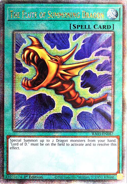 The Flute of Summoning Dragon (Quarter Century Secret Rare) [RA03-EN087] Quarter Century Secret Rare | RetroPlay Games