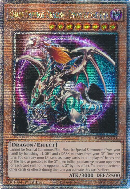 Chaos Emperor Dragon - Envoy of the End (Quarter Century Secret Rare) [RA03-EN133] Quarter Century Secret Rare | RetroPlay Games