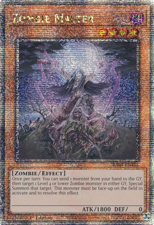 Zombie Master (Quarter Century Secret Rare) [RA03-EN185] Quarter Century Secret Rare | RetroPlay Games