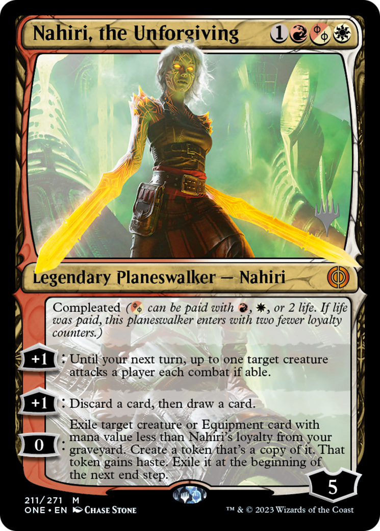 Nahiri, the Unforgiving (Promo Pack) [Phyrexia: All Will Be One Promos] | RetroPlay Games