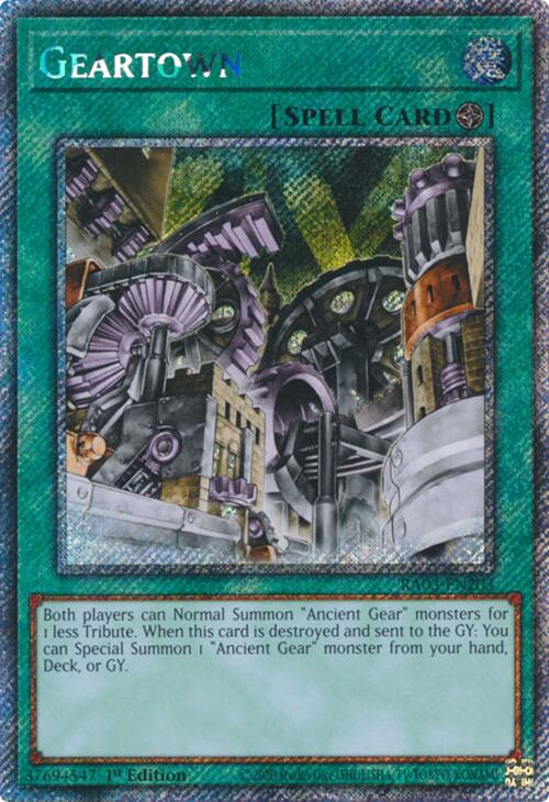 Geartown (Platinum Secret Rare) [RA03-EN203] Platinum Secret Rare | RetroPlay Games