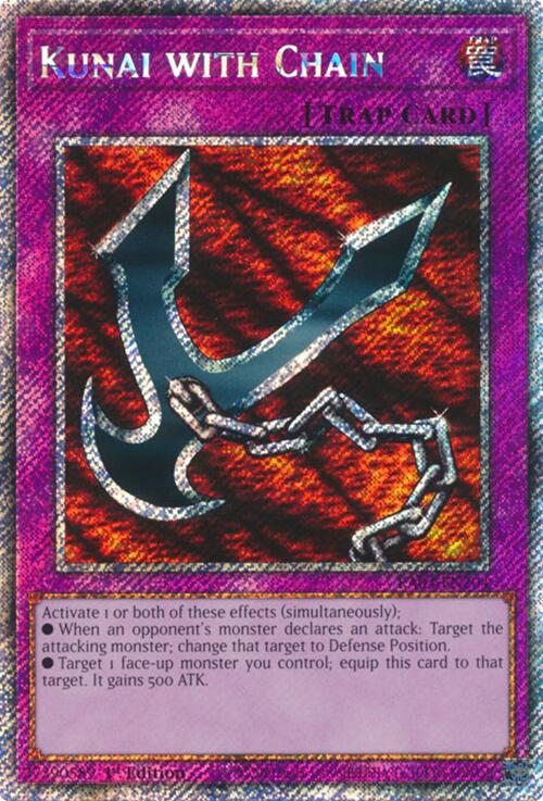 Kunai with Chain (Platinum Secret Rare) [RA03-EN204] Platinum Secret Rare | RetroPlay Games