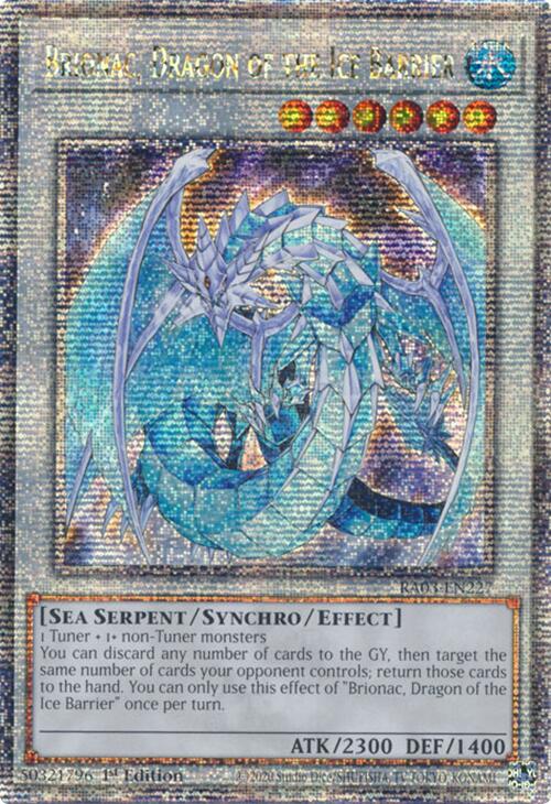 Brionac, Dragon of the Ice Barrier (Quarter Century Secret Rare) [RA03-EN227] Quarter Century Secret Rare | RetroPlay Games