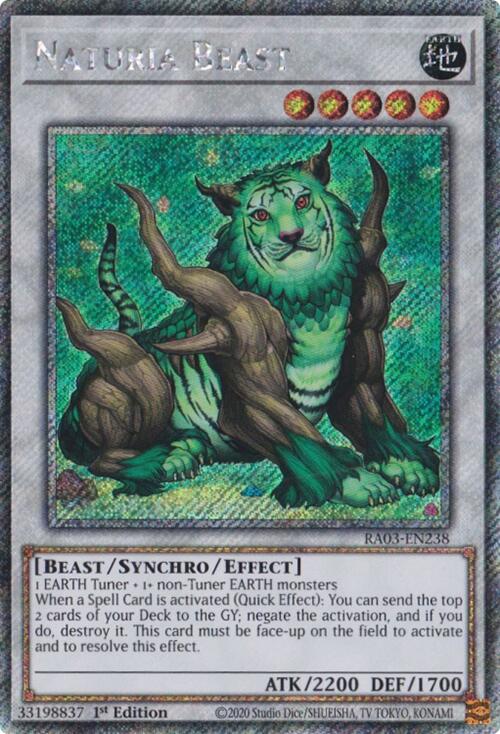 Naturia Beast (Platinum Secret Rare) [RA03-EN238] Platinum Secret Rare | RetroPlay Games