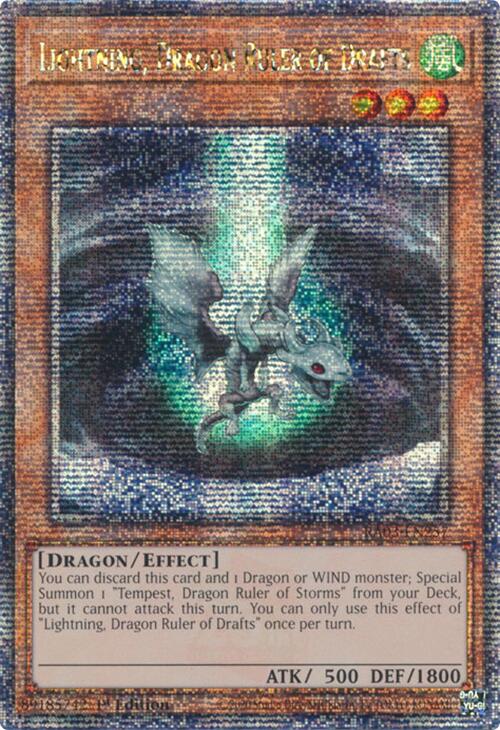 Lightning, Dragon Ruler of Drafts (Quarter Century Secret Rare) [RA03-EN257] Quarter Century Secret Rare | RetroPlay Games