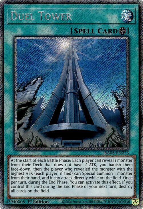 Duel Tower (Platinum Secret Rare) [RA03-EN273] Platinum Secret Rare | RetroPlay Games