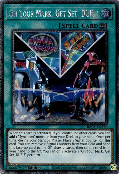 On Your Mark, Get Set, DUEL! (Platinum Secret Rare) [RA03-EN276] Platinum Secret Rare | RetroPlay Games