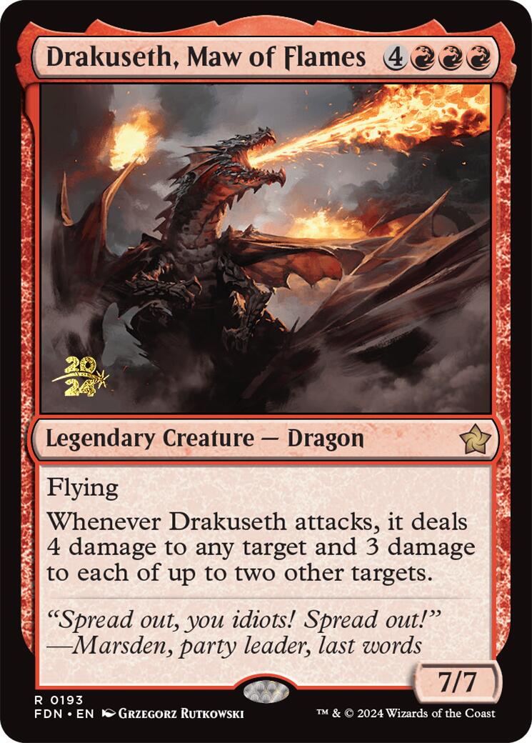 Drakuseth, Maw of Flames [Foundations Prerelease Promos] | RetroPlay Games