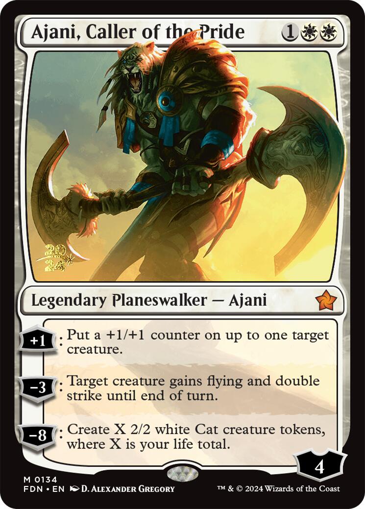 Ajani, Caller of the Pride [Foundations Prerelease Promos] | RetroPlay Games