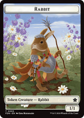 Rabbit // Soldier Double-Sided Token [Foundations Tokens] | RetroPlay Games