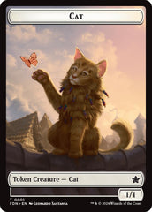 Spirit // Cat (0001) Doubled-Sided Token [Foundations Tokens] | RetroPlay Games