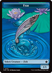 Faerie // Fish Doubled-Sided Token [Foundations Tokens] | RetroPlay Games