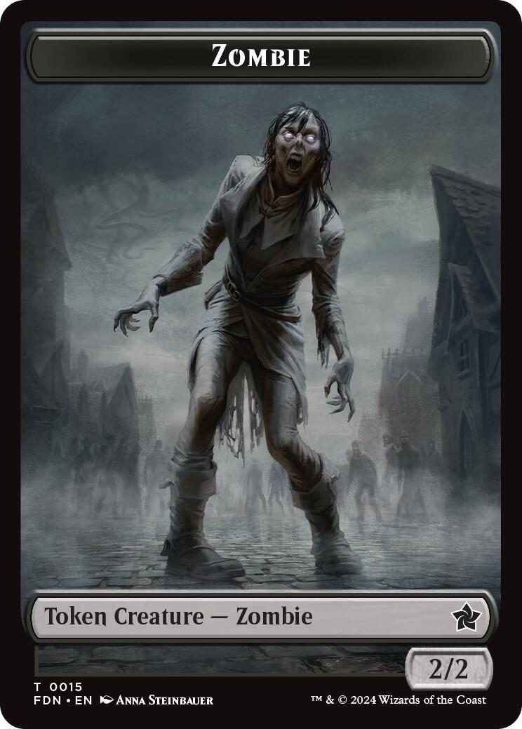 Goblin // Zombie Doubled-Sided Token [Foundations Tokens] | RetroPlay Games