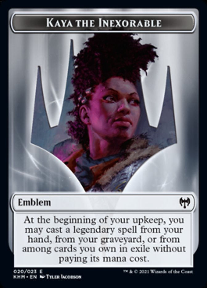 Kaya the Inexorable Emblem [Kaldheim Tokens] | RetroPlay Games