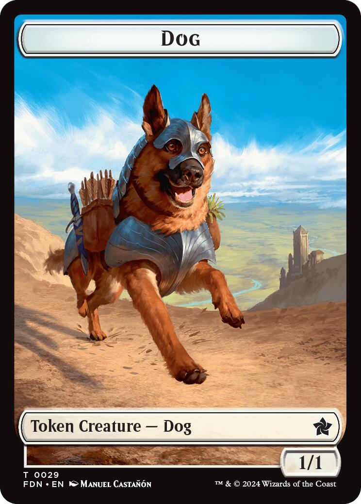 Dog // Beast (0033) Double-Sided Token [Foundations Tokens] | RetroPlay Games