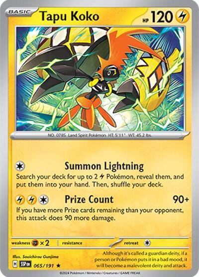 Tapu Koko (065/191) (Deck Exclusives) [Scarlet & Violet: Surging Sparks] | RetroPlay Games