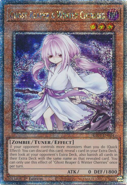 Ghost Reaper & Winter Cherries (Alternate Art) (Quarter Century Secret Rare) [RA03-EN014] Quarter Century Secret Rare | RetroPlay Games