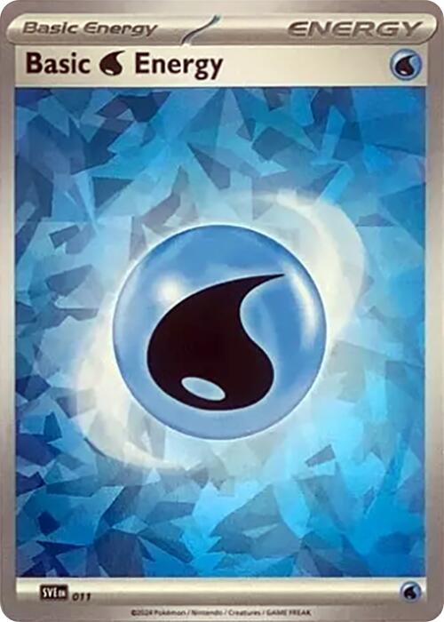 Basic Water Energy (011) (Cracked Ice Holo) [Scarlet & Violet: Stellar Crown] | RetroPlay Games