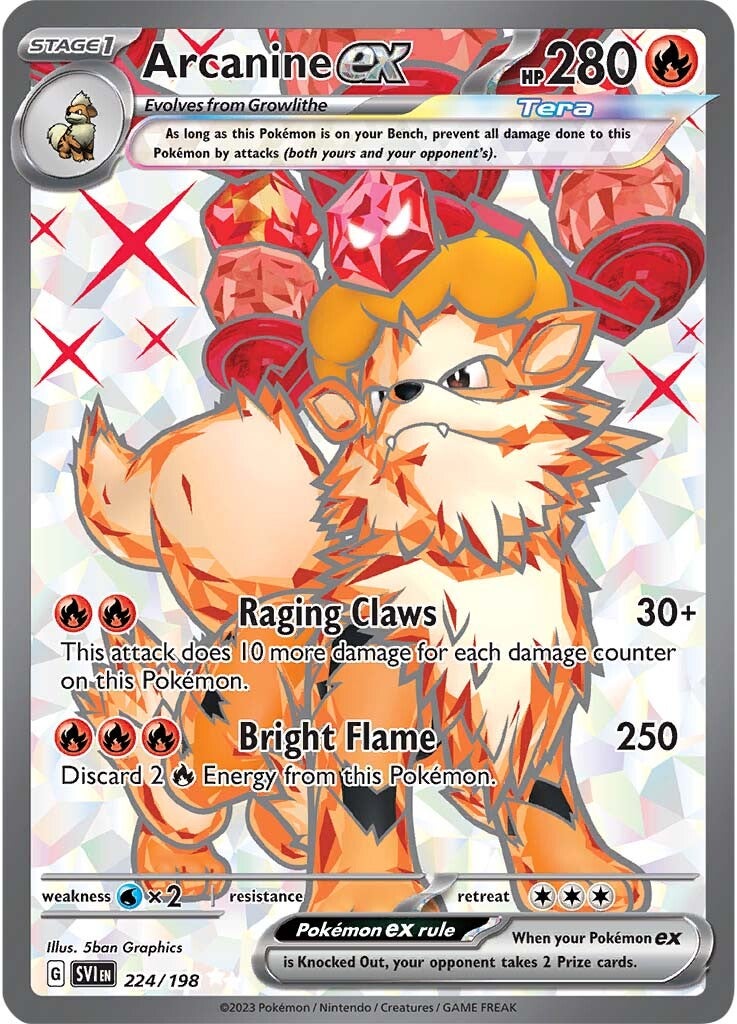 Arcanine ex (224/198) [Scarlet & Violet: Base Set] | RetroPlay Games