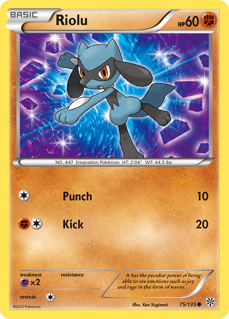 Riolu (75/135) [Black & White: Plasma Storm] | RetroPlay Games