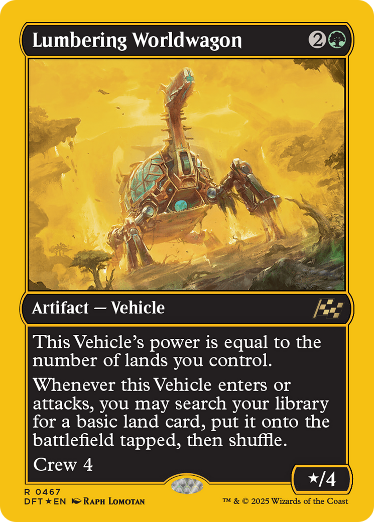 Lumbering Worldwagon (First-Place Foil) [Aetherdrift] | RetroPlay Games