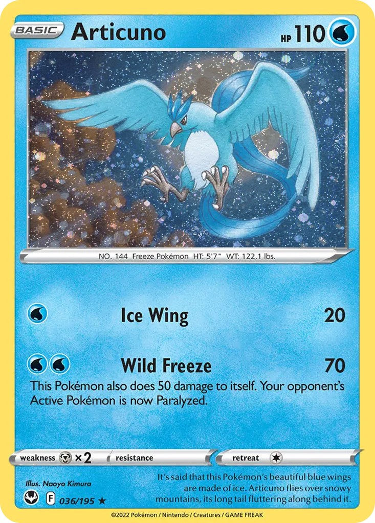 Articuno (036/195) (Cosmos Holo) [Sword & Shield: Base Set] | RetroPlay Games